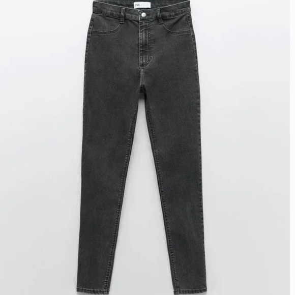 Zara Anthracite Grey Elastic Jeggings - Picture 3 of 10
